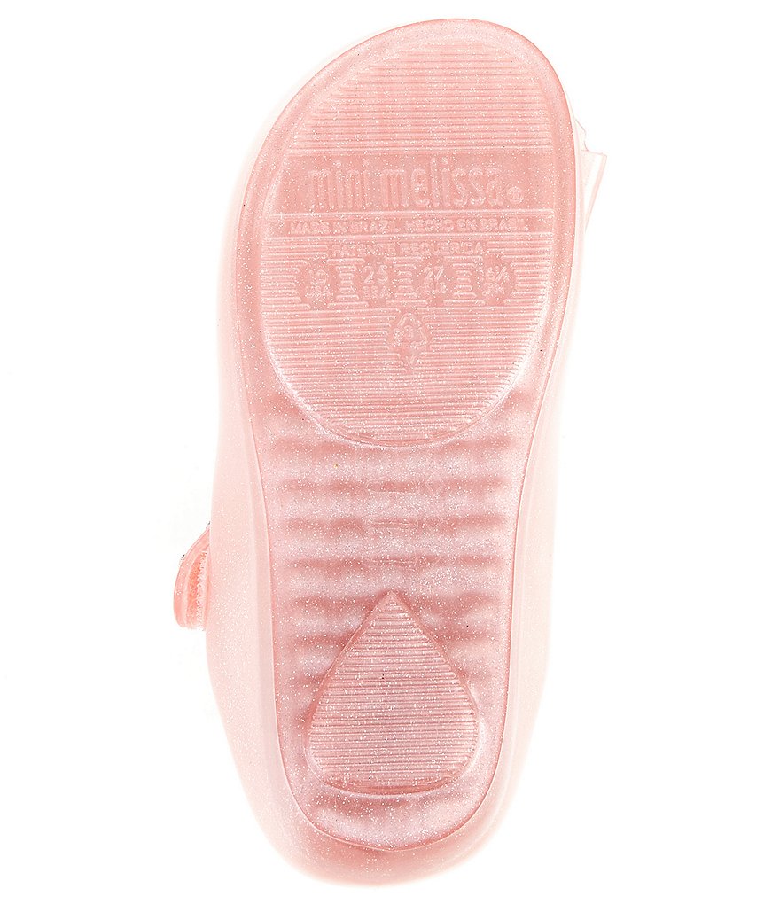 Mini Melissa Girl's Mini Ultra Girl Stars BB Bow Detail Glitter Peep Toe Mary Janes (Toddler)