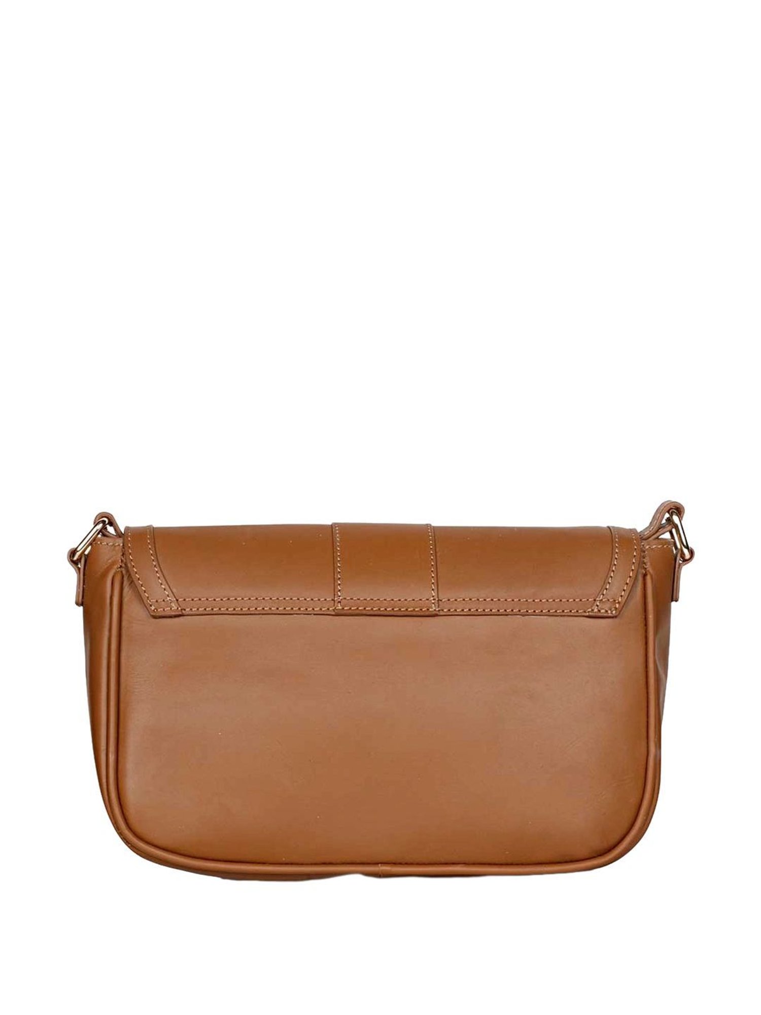 Saint G Tan Solid Medium Sling Handbag