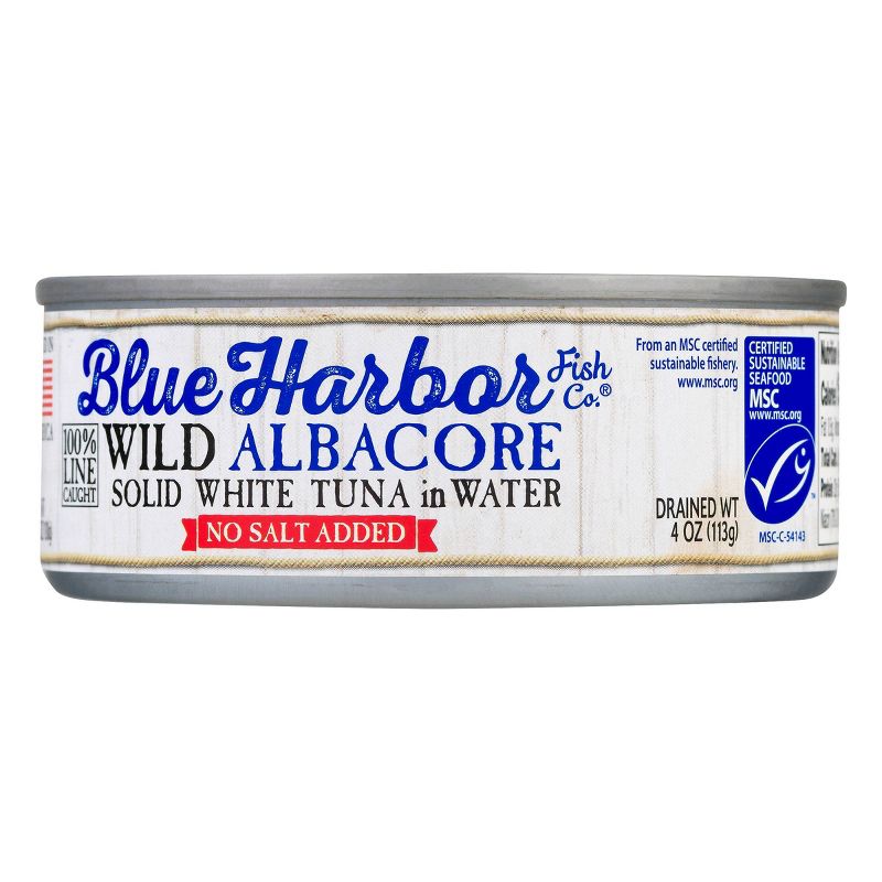 Blue Harbor Solid Albacore Tuna in Water No Salt Added - 4.6oz