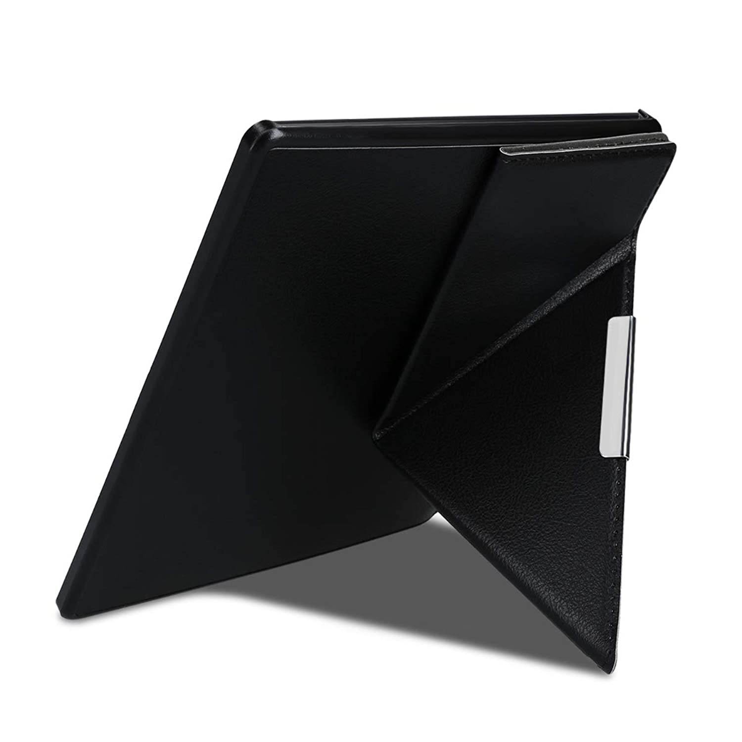 kwmobile Origami Case Compatible with Kobo Forma - Ultra Slim Fit PU Leather Cover with Stand - Black