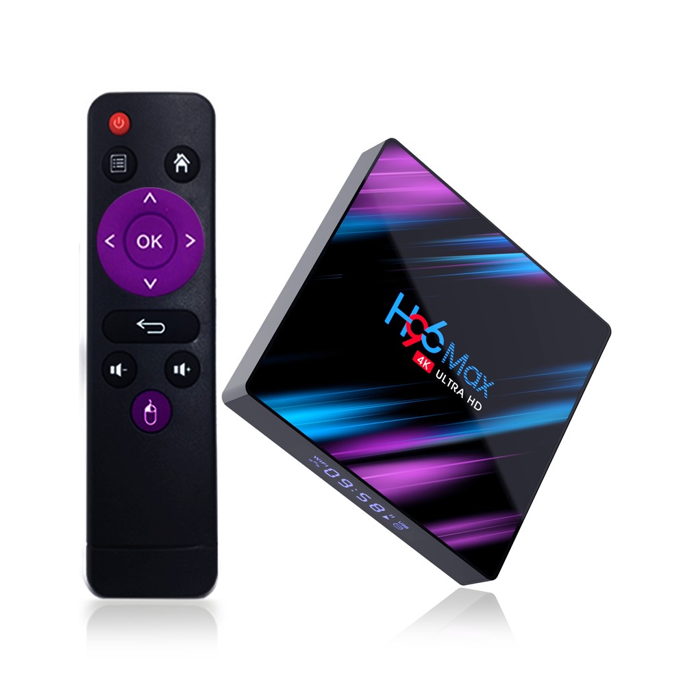 H96 Max Smart Android 9.0 TV Box RK3318 Quad Core 64 Bit UHD 4K VP9 H.265 4GB / 32GB 2.4G / 5G WiFi BT4.0 HD Media Player Display Screen Remote Control