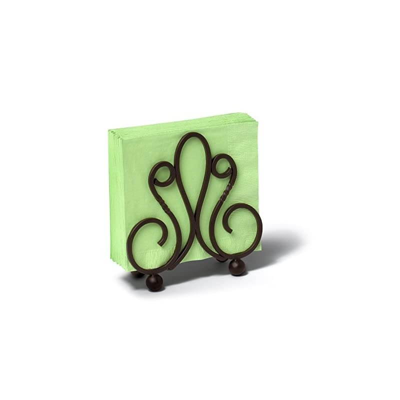 Patrice Vertical Kitchen Tables & Countertops, Dining Table & Kitchen Decor, Stylish Upright Napkin Holder, Bronze