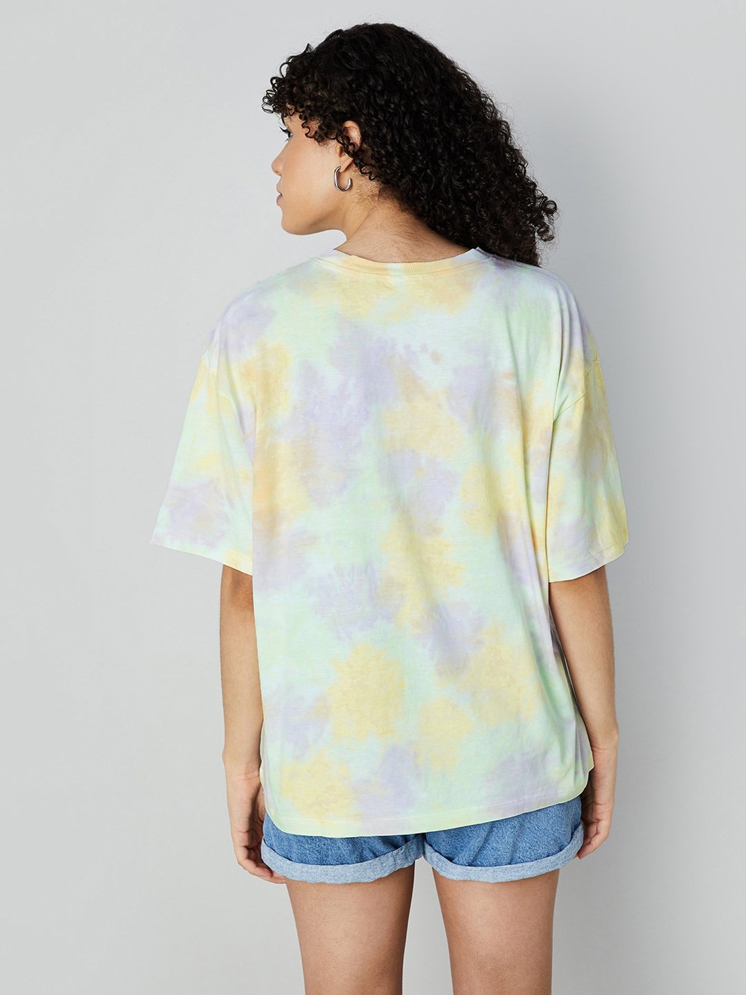 Ginger by Lifestyle Multicolor Cotton Tie - Dye T-Shirt
