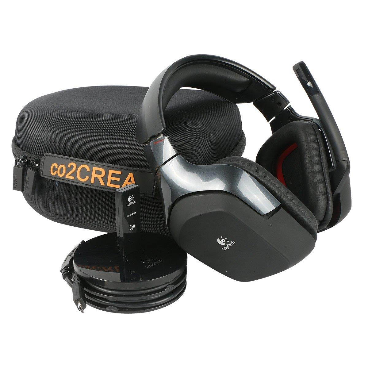 Hard Travel Case for Logitech G933 G930 G430 G230 G35 Wireless Gaming Headset Mac PC Game Headphone Microphone by co2CREA