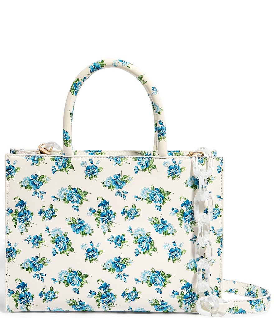 House of Want How We Gram Floral Vegan Leather Small Tote Bag
