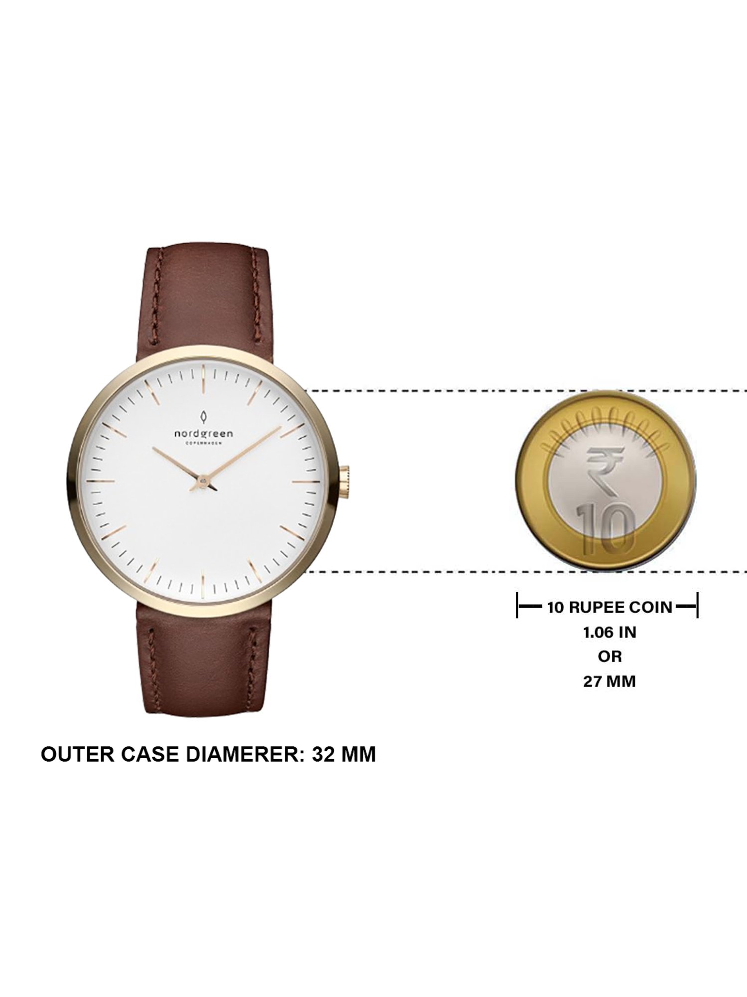 NORDGREEN IN32GOLEBRXX Infinity Analog Watch For Women