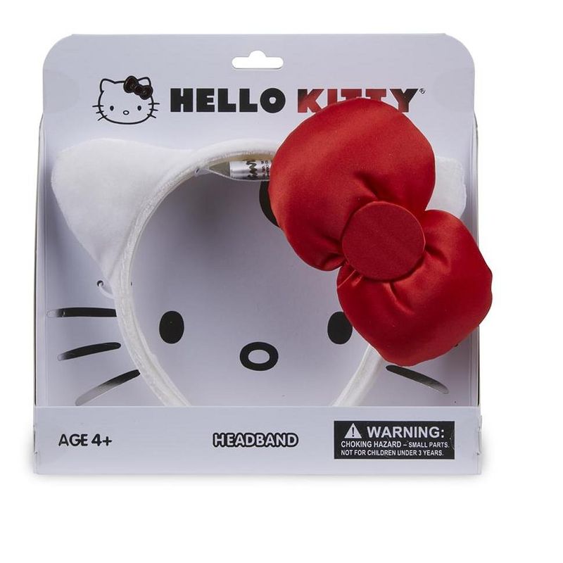 A Leading Role Sanrio Hello Kitty White Costume Headband With Red Bow