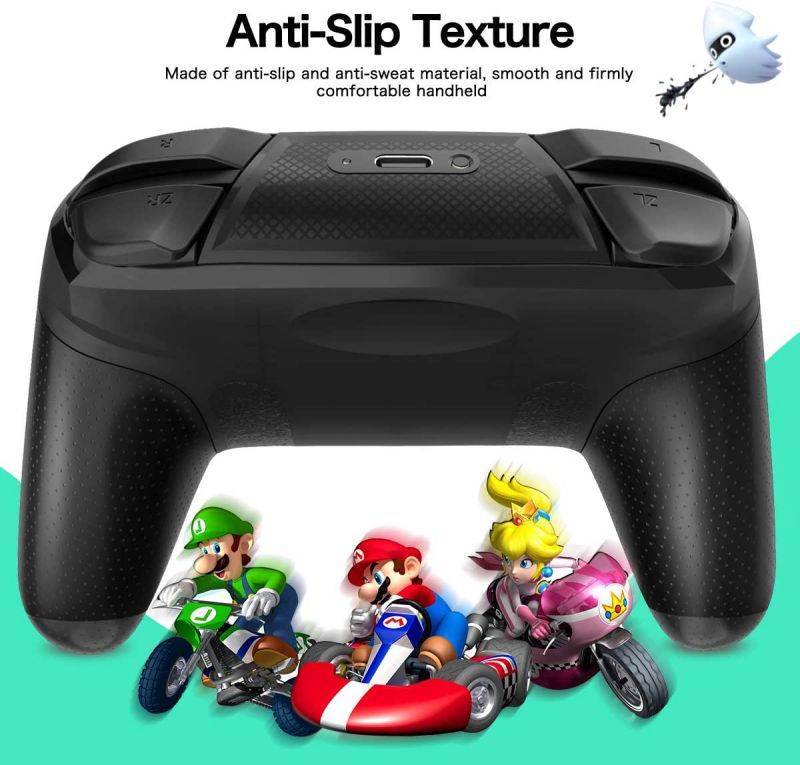 Wireless Switch Pro Controller for Switch/Switch Lite, YCCTEAM 1000mAh Built-in Rechargeable Battery Remote Pro Controller Gamepad Joystick for Switch Console, Support Screenshot and Twitch Movement