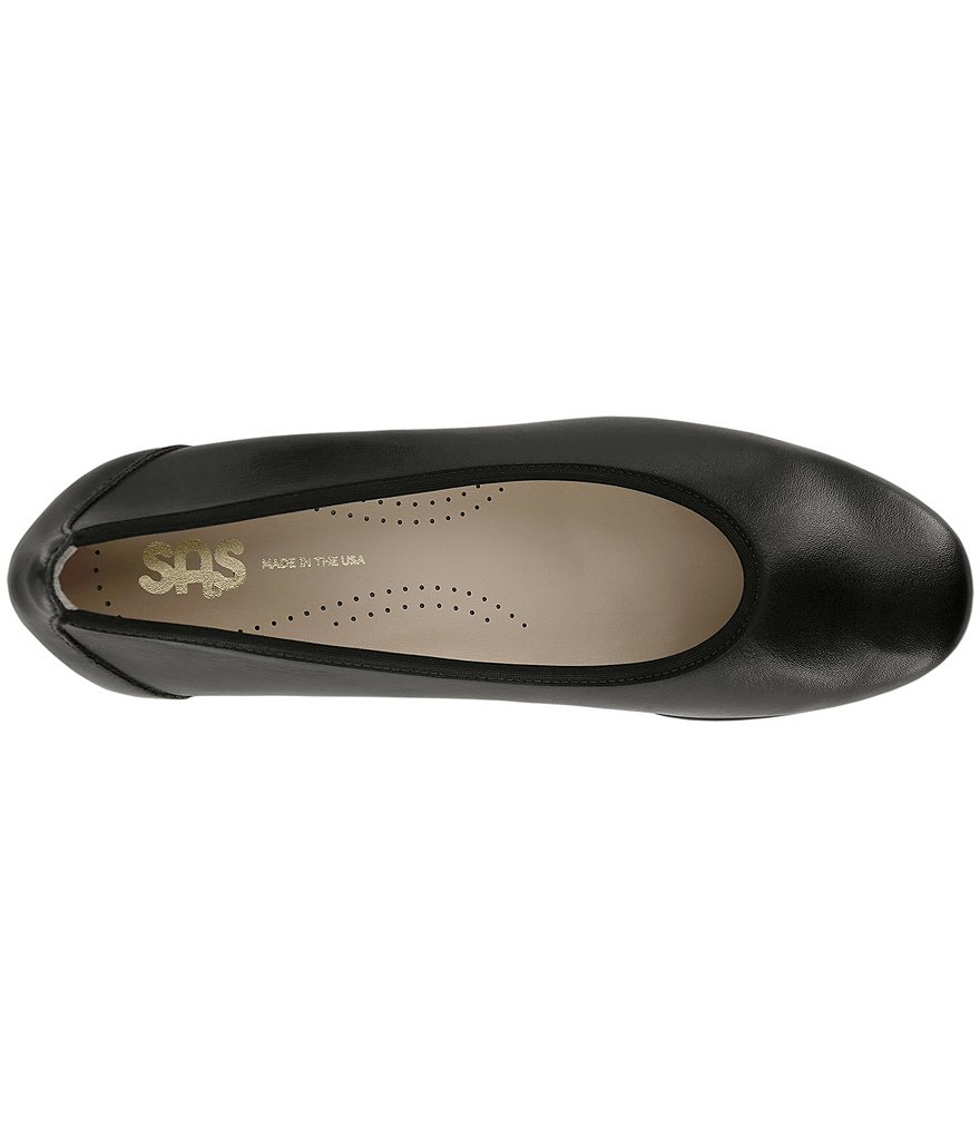 SAS Milano Leather Block Heel Pumps