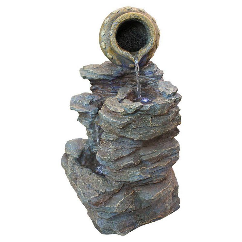 Spilling Jug Cascading Garden Fountain - Acorn Hollow
