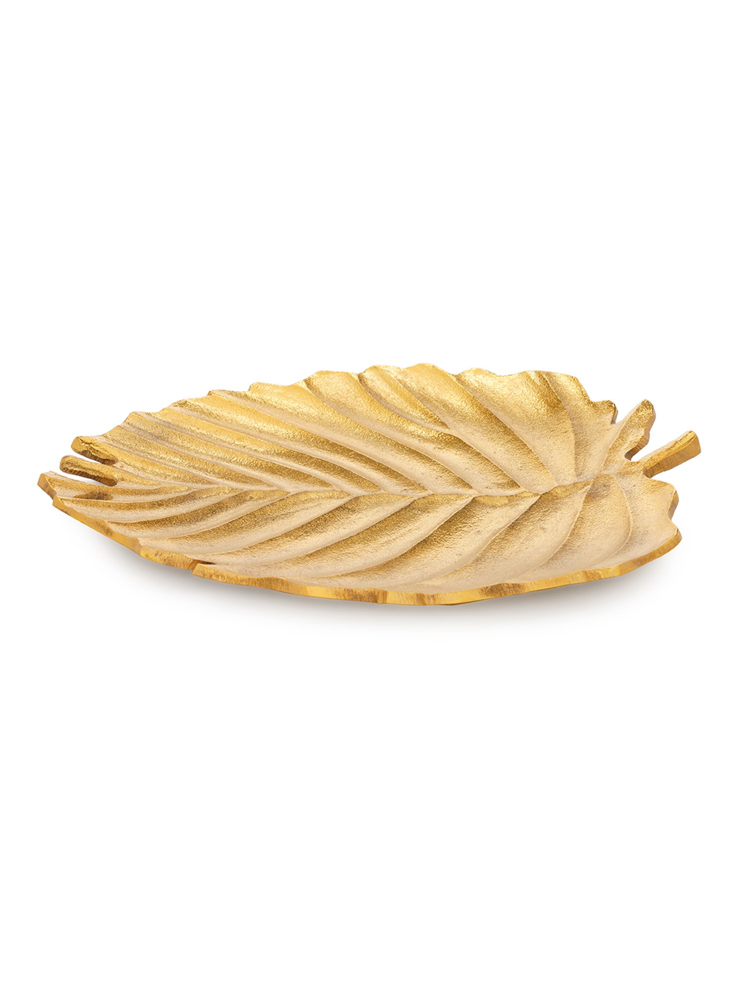 Pure Home and Living Gold Aluminium Textured Decorative Platters