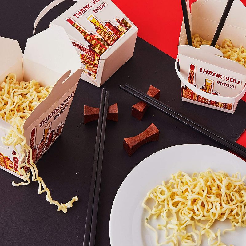 Okuna Outpost 10 Pcs Wooden Chopstick Rest Holder for Dinnerware Utensil Set, Brown, 1.6 x 0.6