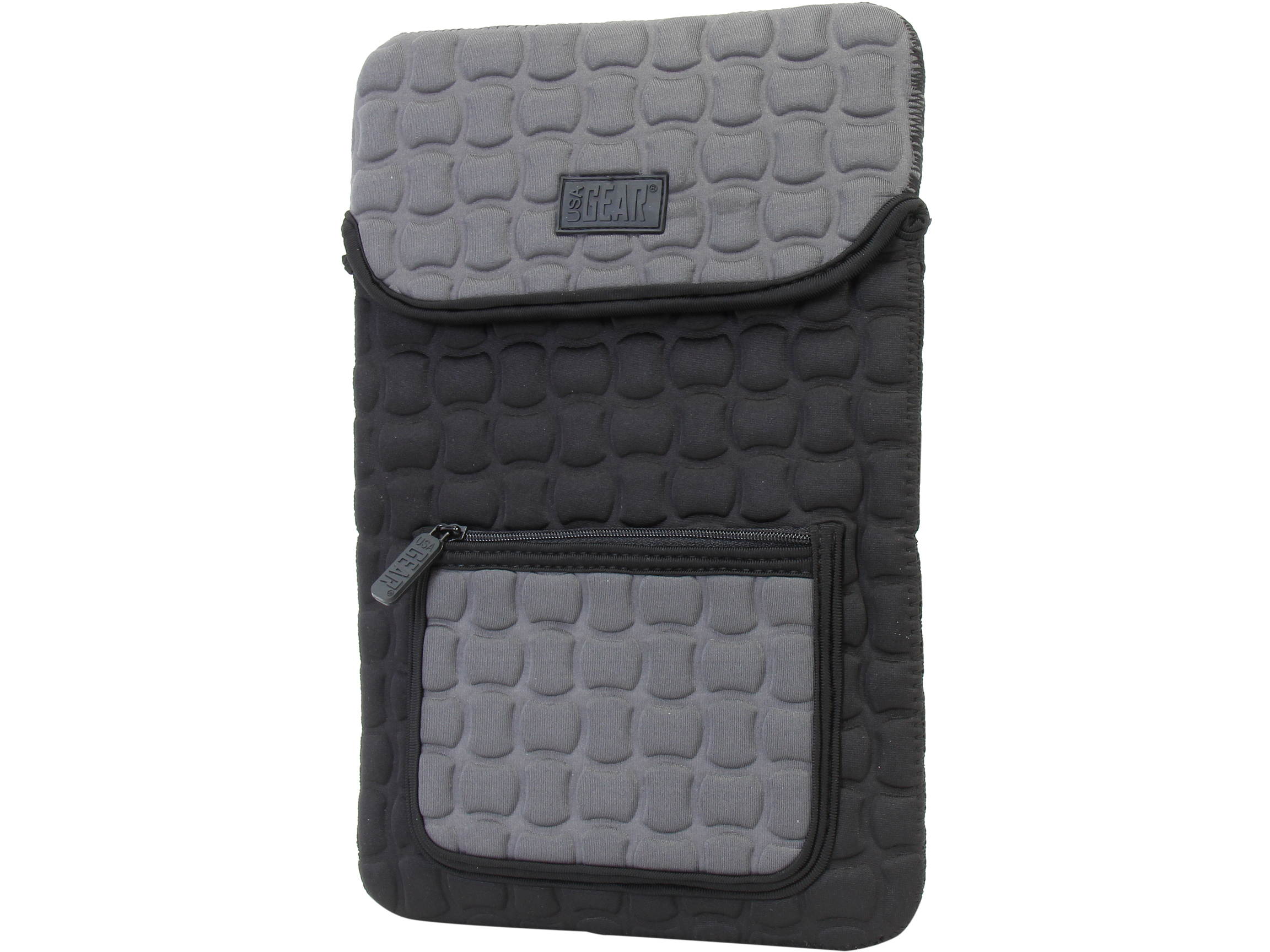 Neoprene Protective Sleeve Case for Wacom Drawing Pen Pads and 10" Tablets by USA Gear - w/ Zipper Pocket & Carrying Handle - Fits Intuos Draw, Art, Photo, 3D, Comic, Bamboo, Pen and Touch (Striped)