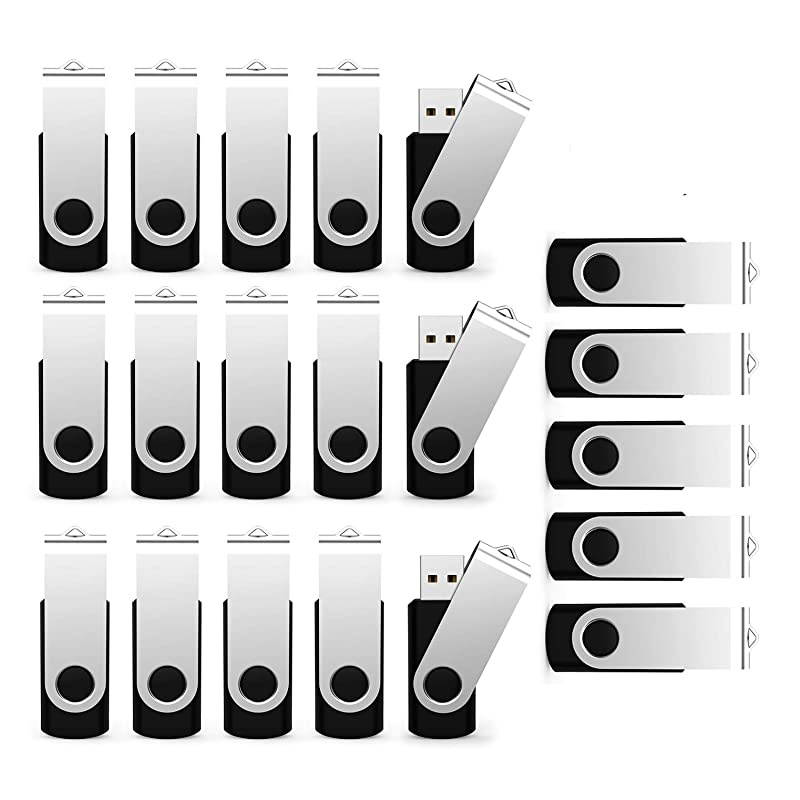 20 Pack 128MB Bulk USB 20 Flash Drives Small Capacity USB Thumb Drive Swivel Memory Stick JumpDrive Not 128GB