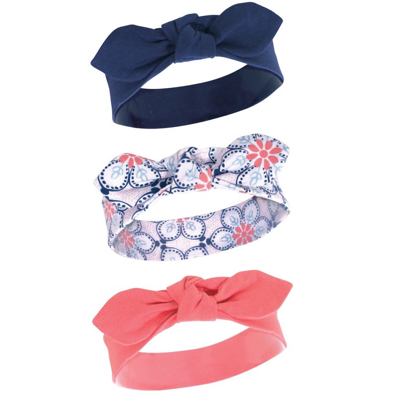 Yoga Sprout Baby and Toddler Girl Cotton Headbands 3pk, Mosaic, 0-24 Months