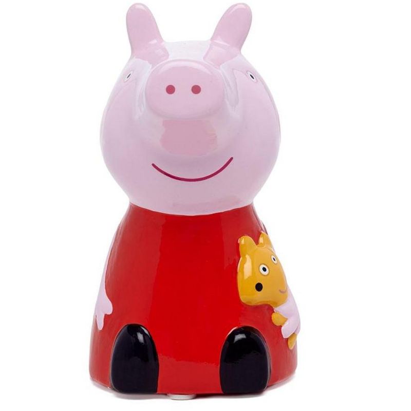 Fashion Accessory Bazaar LLC Peppa Pig 6 Inch Ceramic Figural Bank