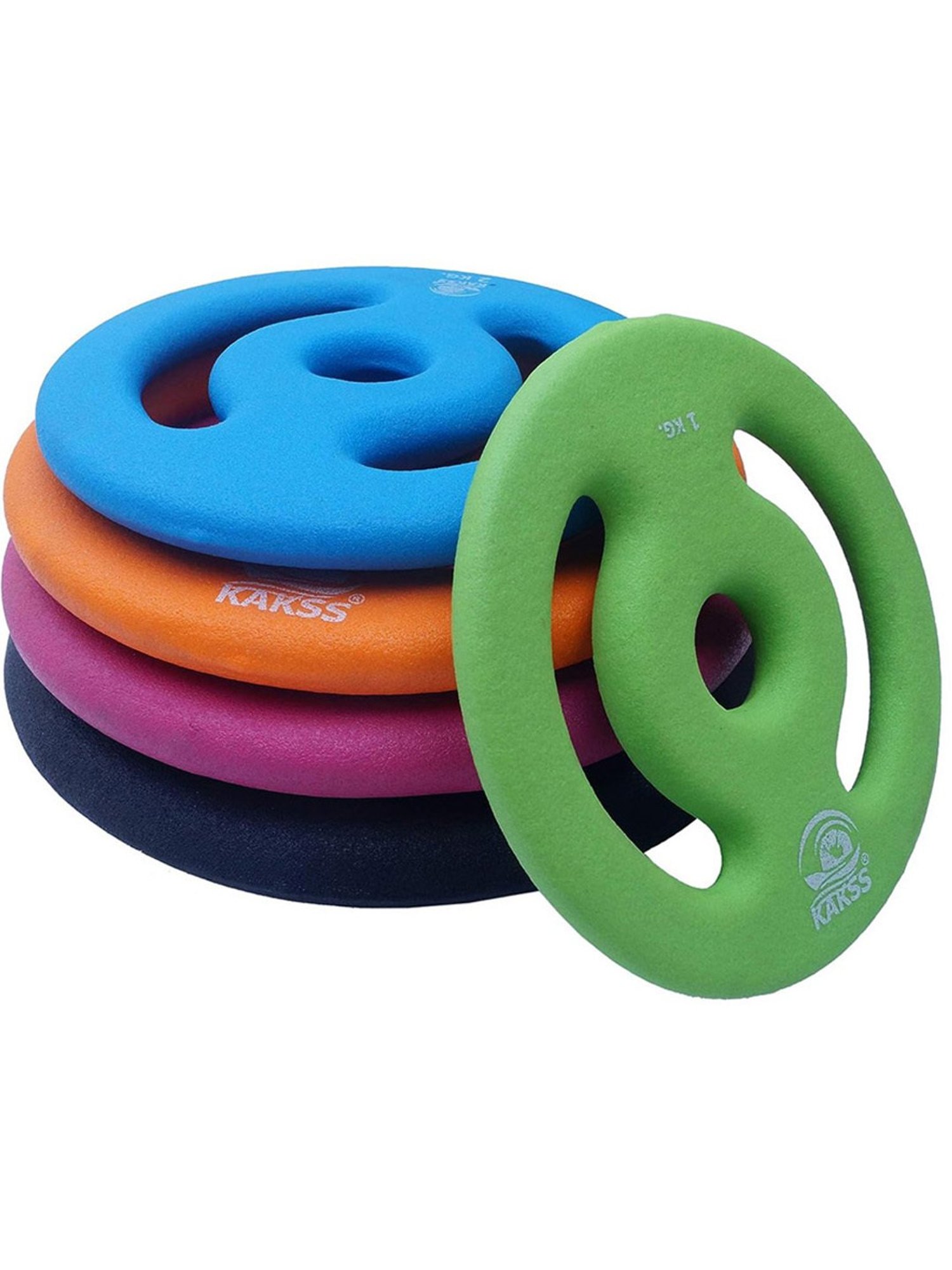 Kakss Best Home Gym Training with Exclusive Neoprene Coated Weight Plates (Multicolor) Size - 40KG
