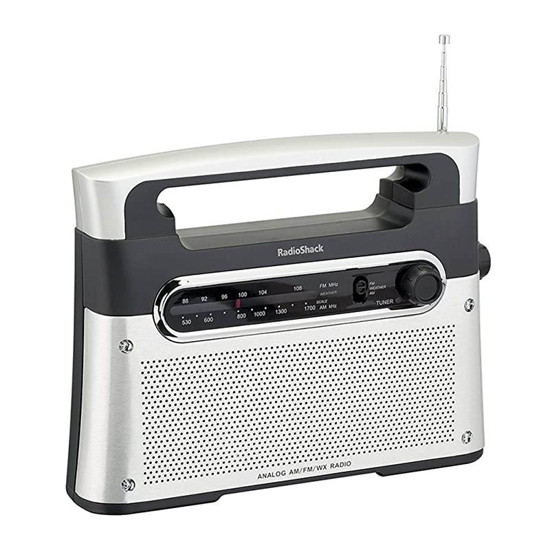 Portable Analog Tuning AMFMWeather Tabletop Radio