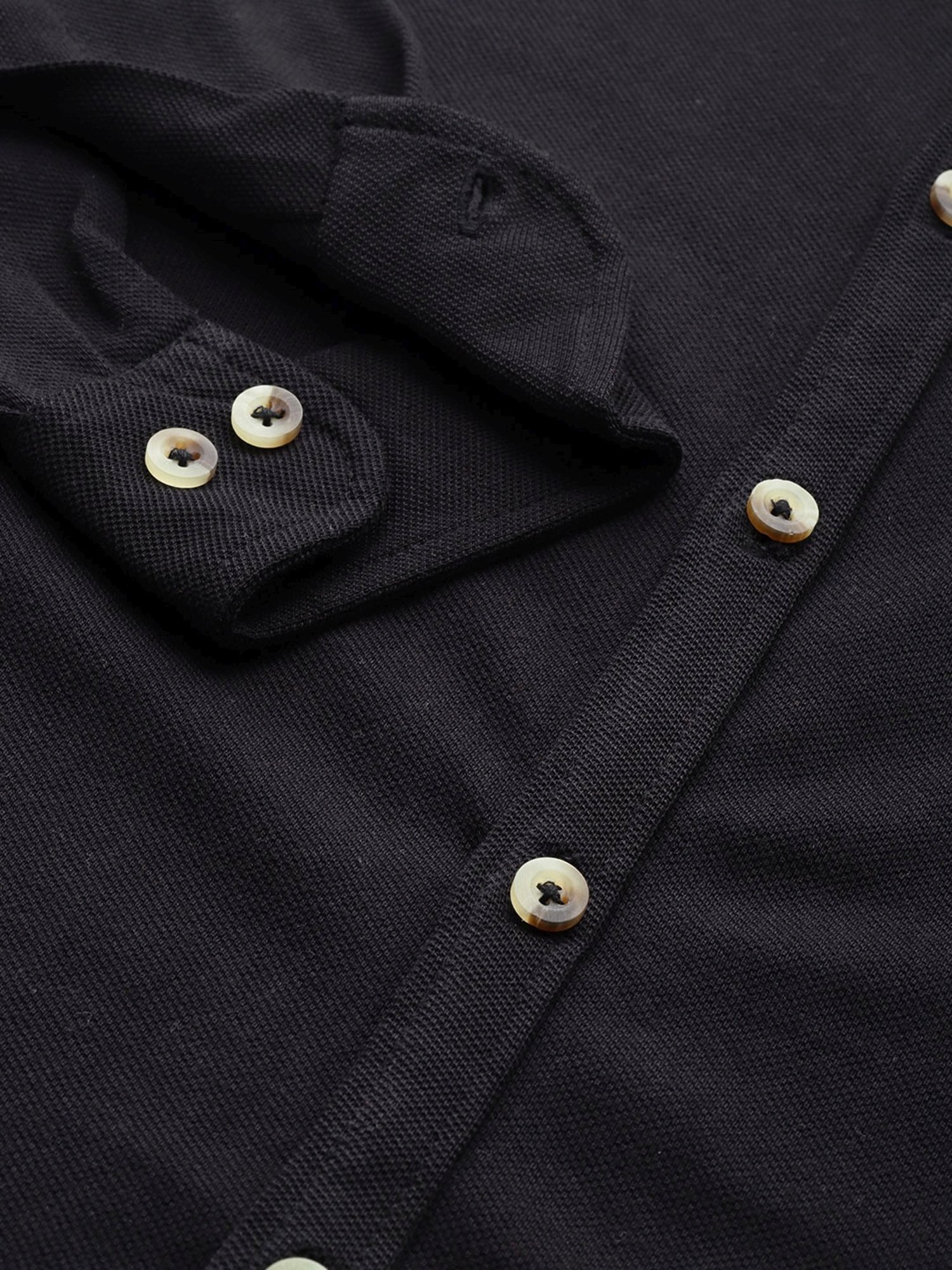 Manq Black Slim Fit Shirt