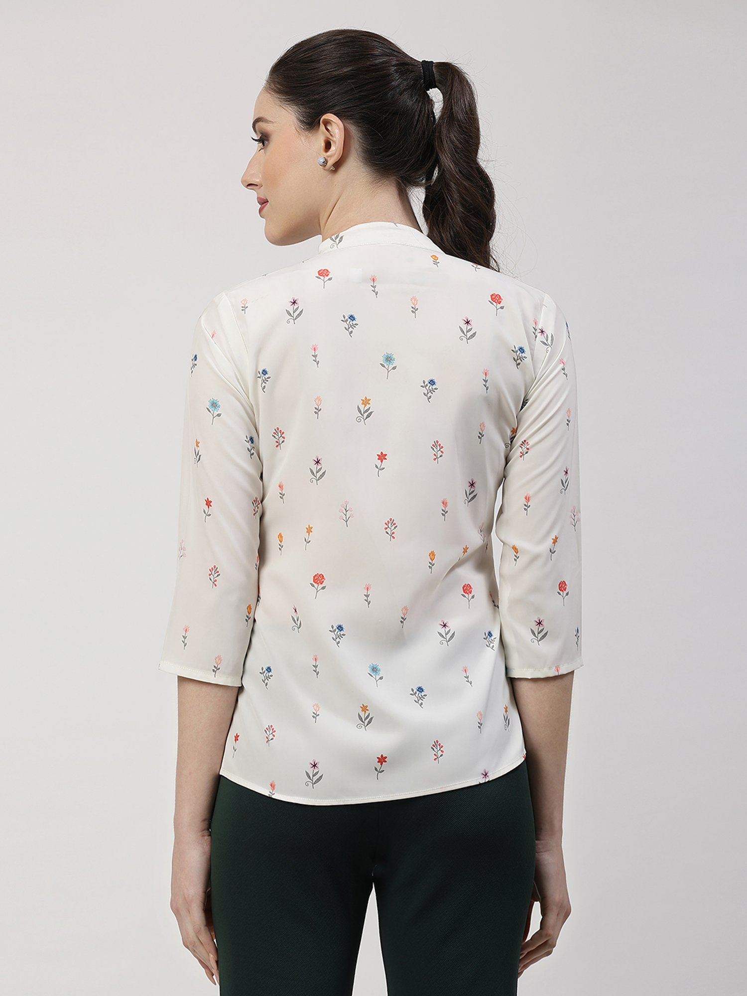 Office & You Cream Printed Shirt