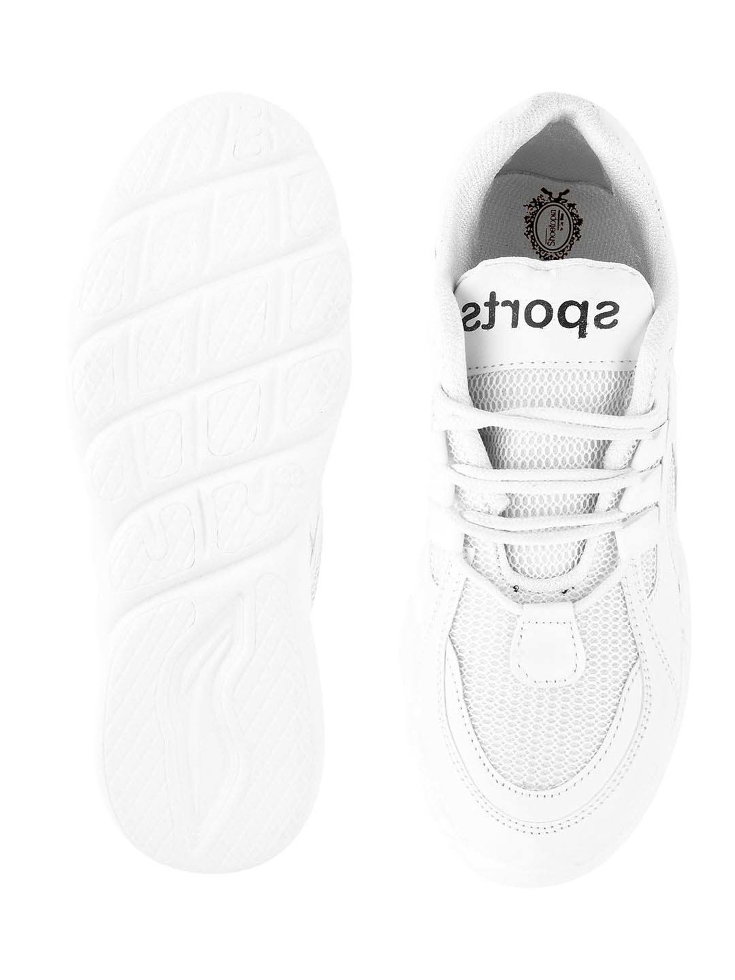 Shoetopia Kids White Casual Sneakers