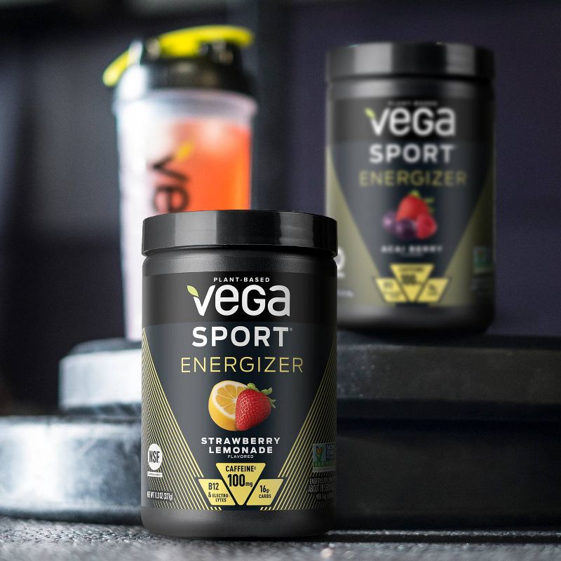 Vega Sport Energizer Pre Workout Dietary Supplement - Strawberry Lemonade - 11.3oz