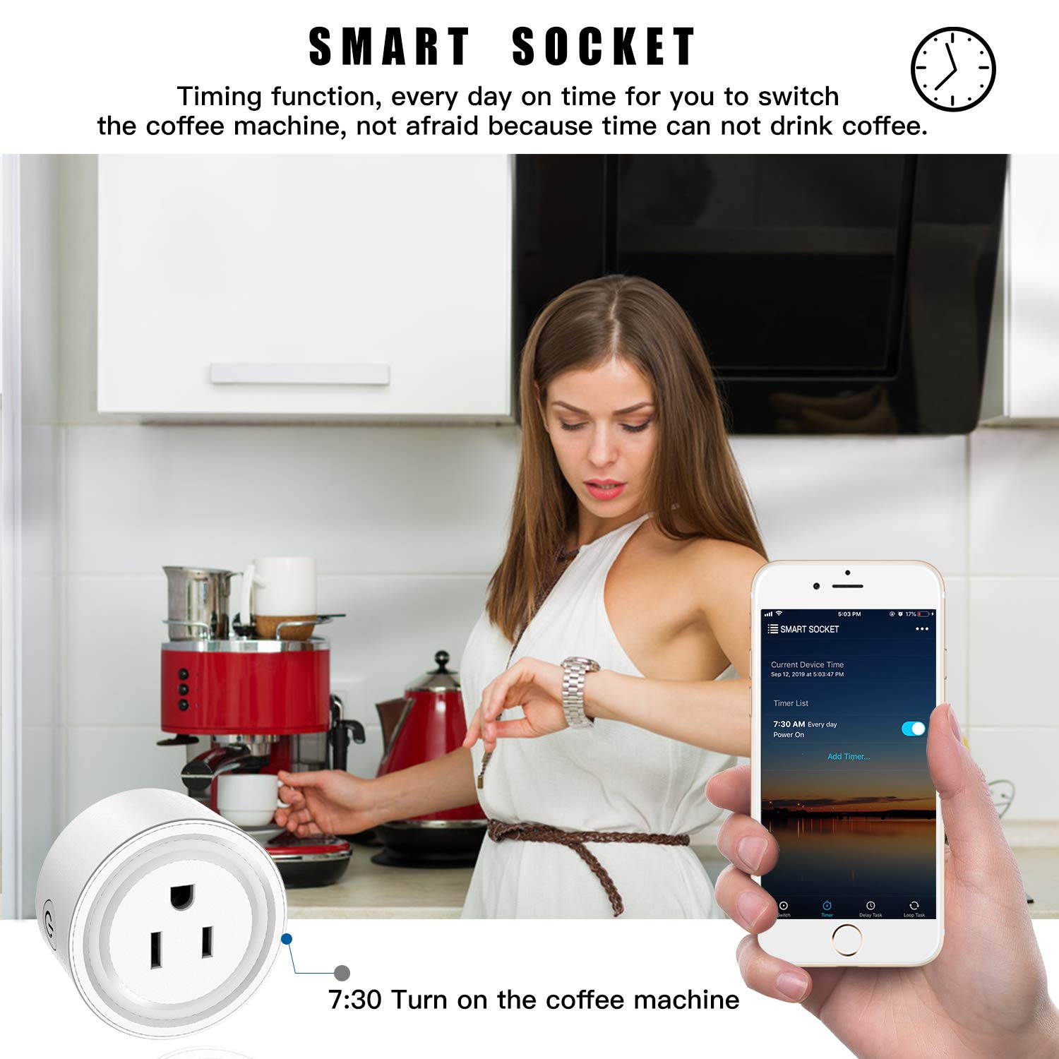 Smart Plug Compatible with Alexa Google Assistant Siri IFTTT, MagicLight WiFi App Control Timer Schedule Smart Outlet, No Hub Required, FCC Certified 1200W Smart WiFi Socket (4Pack)