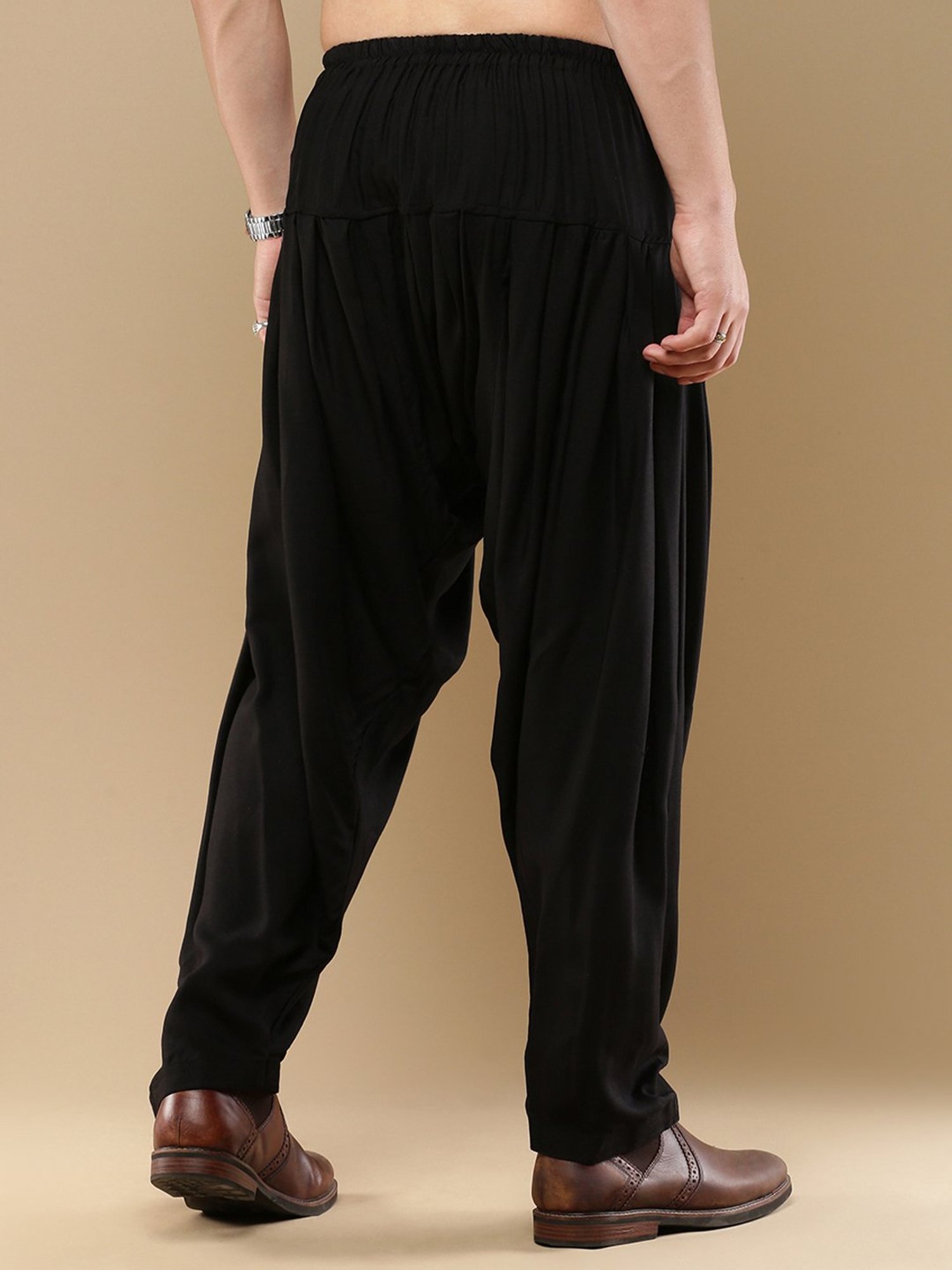 Sanwara Black Regular Fit Patiala Pants