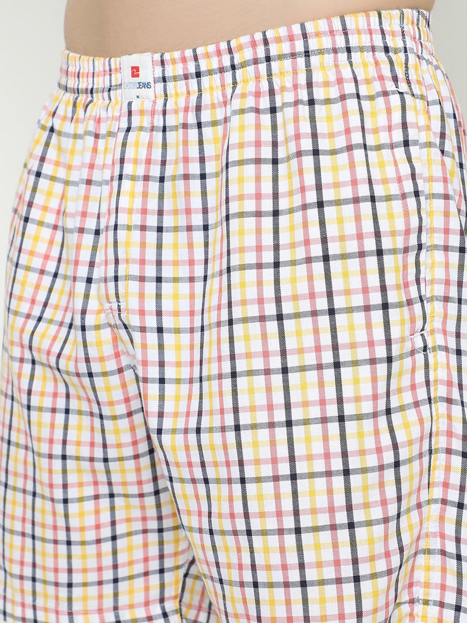 UnderJeans by Spykar Multicolor Check Cotton Boxers