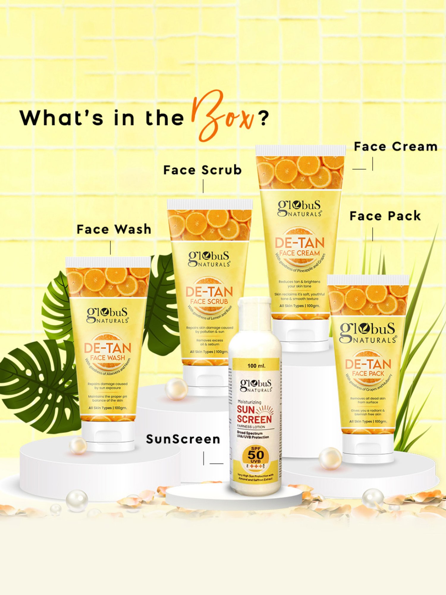 Globus Naturals De-Tan Rakhi Gift Box - Set of 5