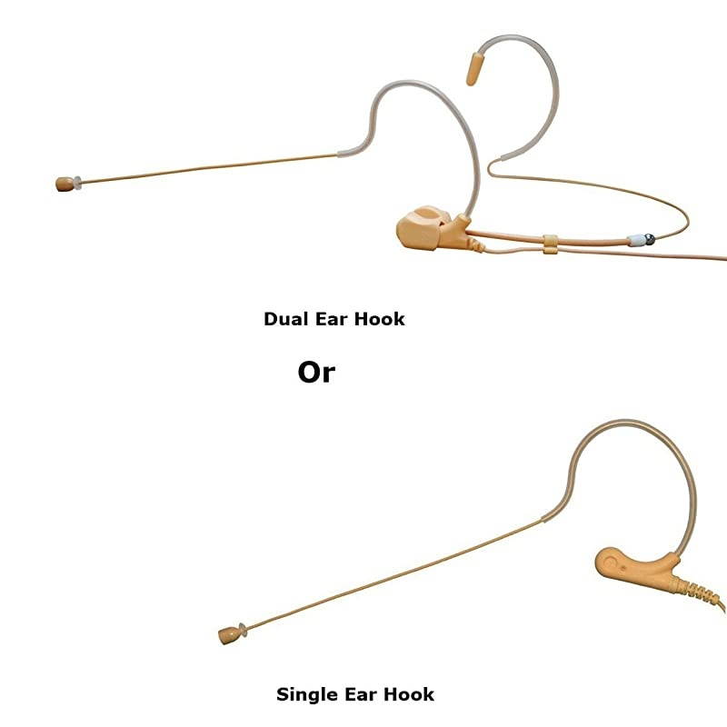 UVS70DTFSH4 Earhook Headset Mic with Detachable Cable amp Detachable Frame for Shure Wireless Microphone System