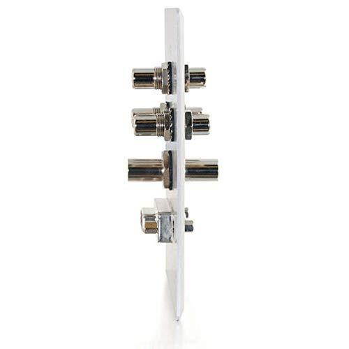 C2G/Cables to Go 40498 VGA, 3.5mm Audio, Composite Video and RCA Stereo Audio Pass Through Single Gang Wall Plate