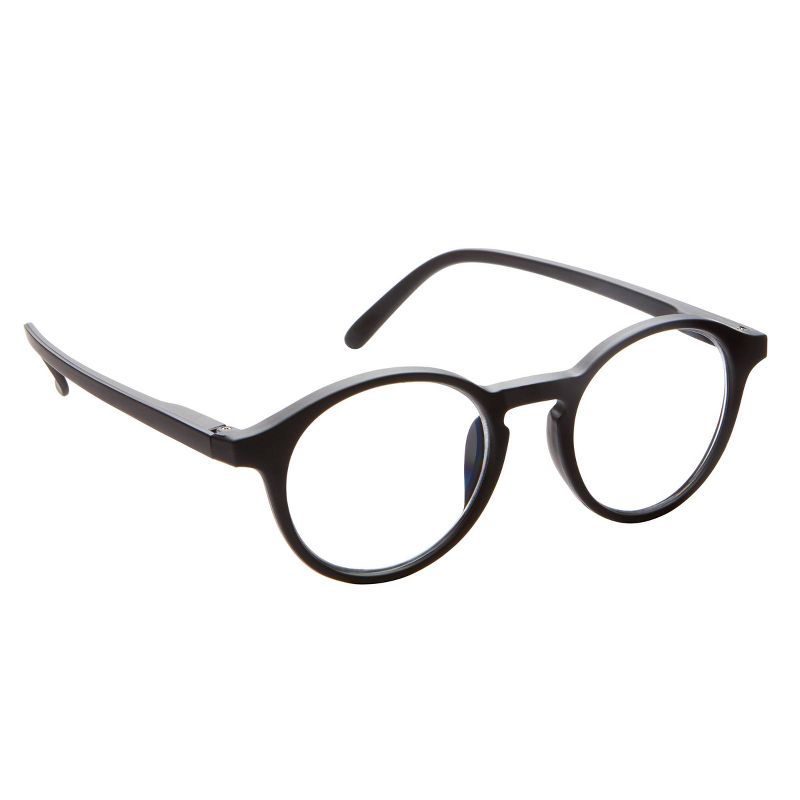 ICU Eyewear Screen Vision Blue Light Filtering Round Glasses - Matte Black