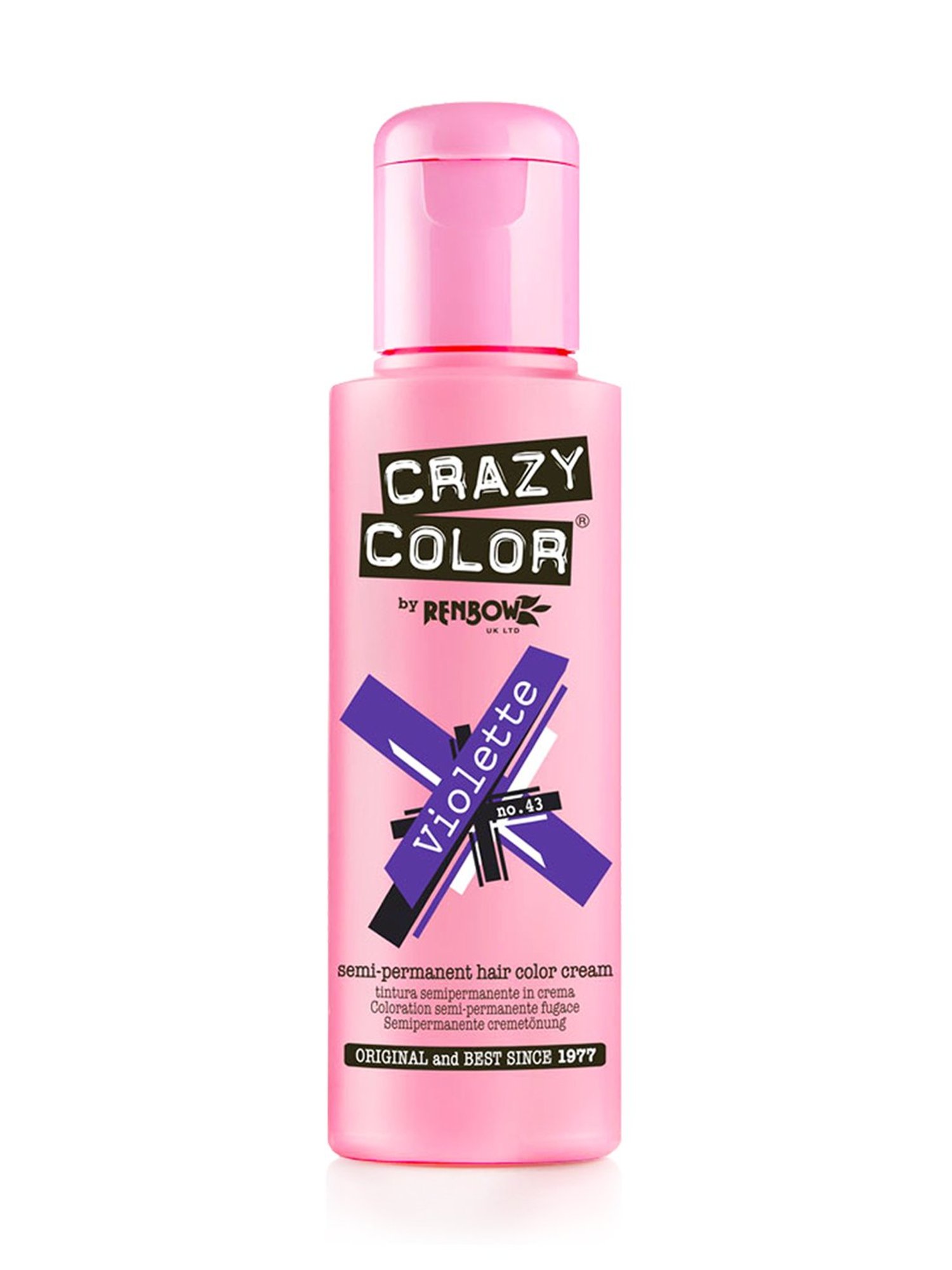 Crazy Color Semi-Permanent Hair Color Cream Violette 43 - 100 ml