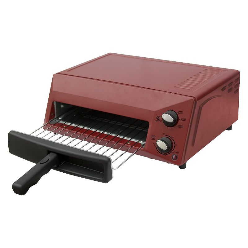 Toshiba MC25CEY-BS 6 Slice Small Stainless Convection Pizza Toaster Oven, Black