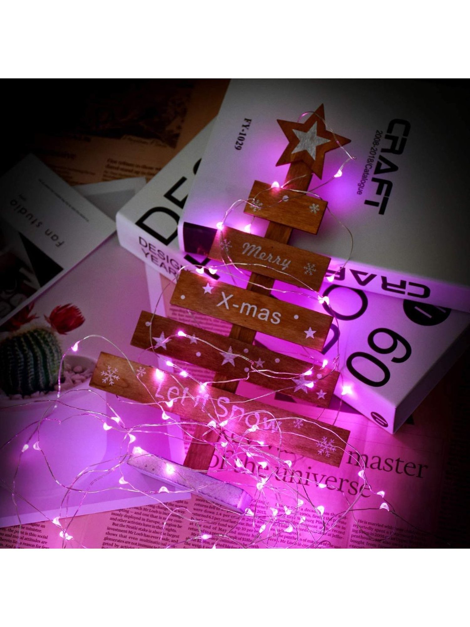 XERGY 10 Meter 100 LED's Fairy Decoration Stary String- 2 M (Pink)