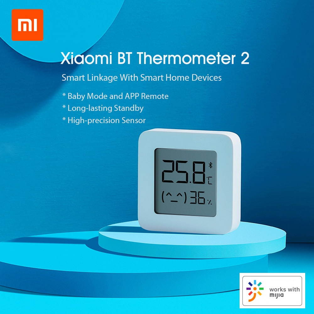 3pcs Xiaomi BT Thermometer 2 Wireless Smart Electric Digital Hygrometer Humidity Sensor Work with Mijia APP