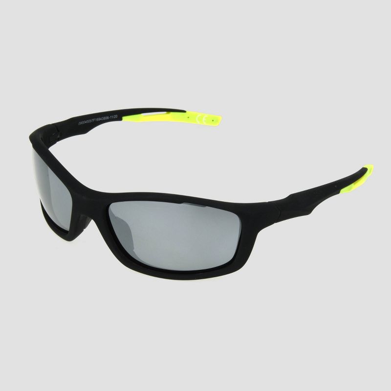 Men's Wrap Sport Sunglasses with Polarized Lenses - All in Motion™ Black