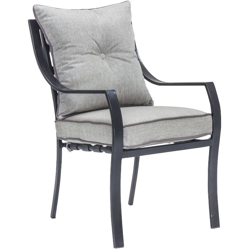 Hanover Lavallette 8pc Outdoor Dining Set with Table Umbrella and Base