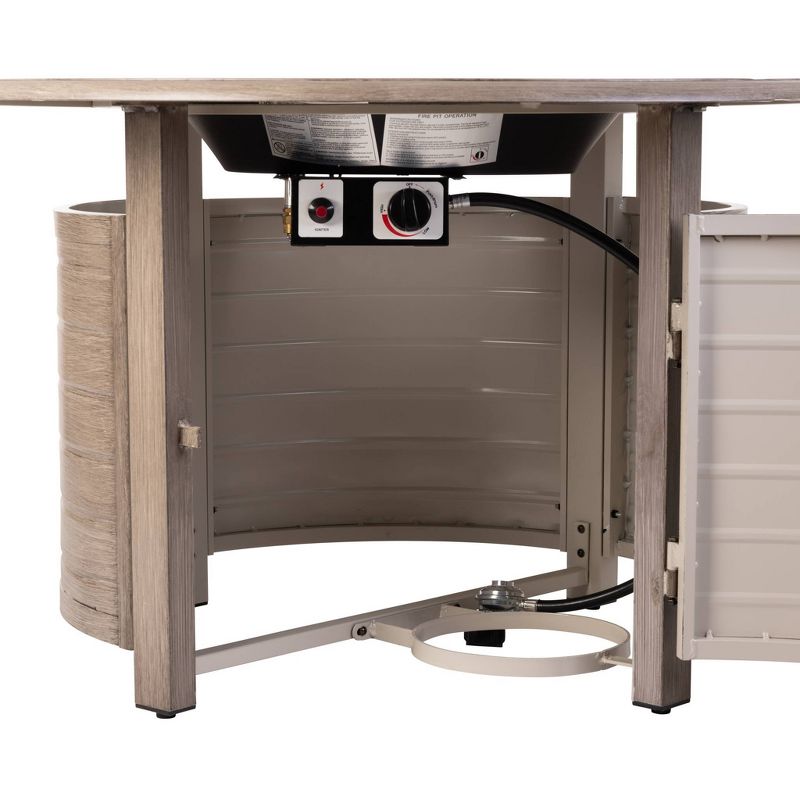 Thatcher Barnwood Round Aluminum LPG Fire Pit - Fire Sense