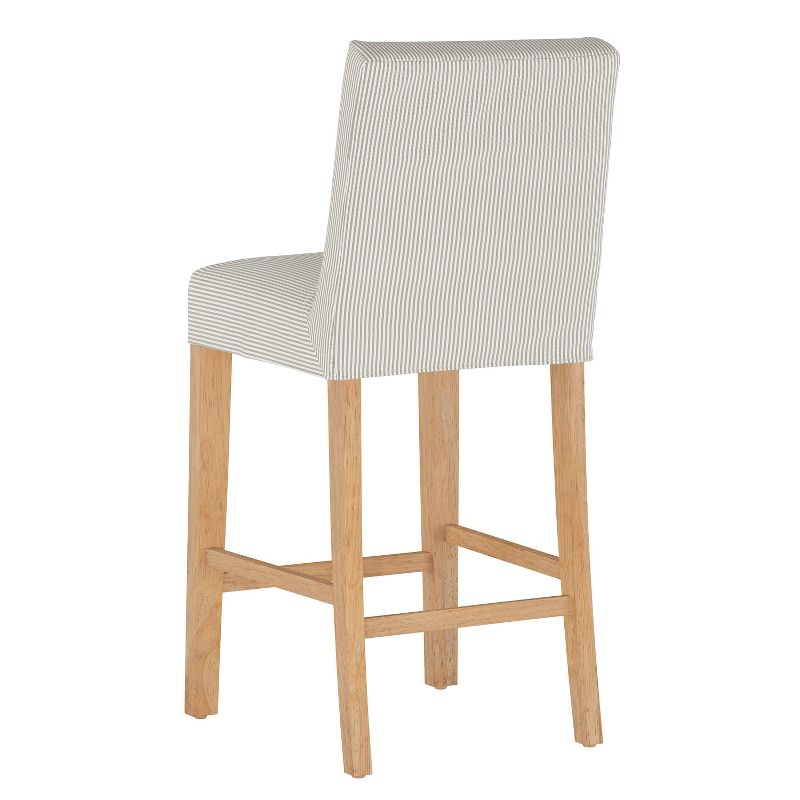 Slipcover Barstool Oxford Stripe Taupe - Skyline Furniture