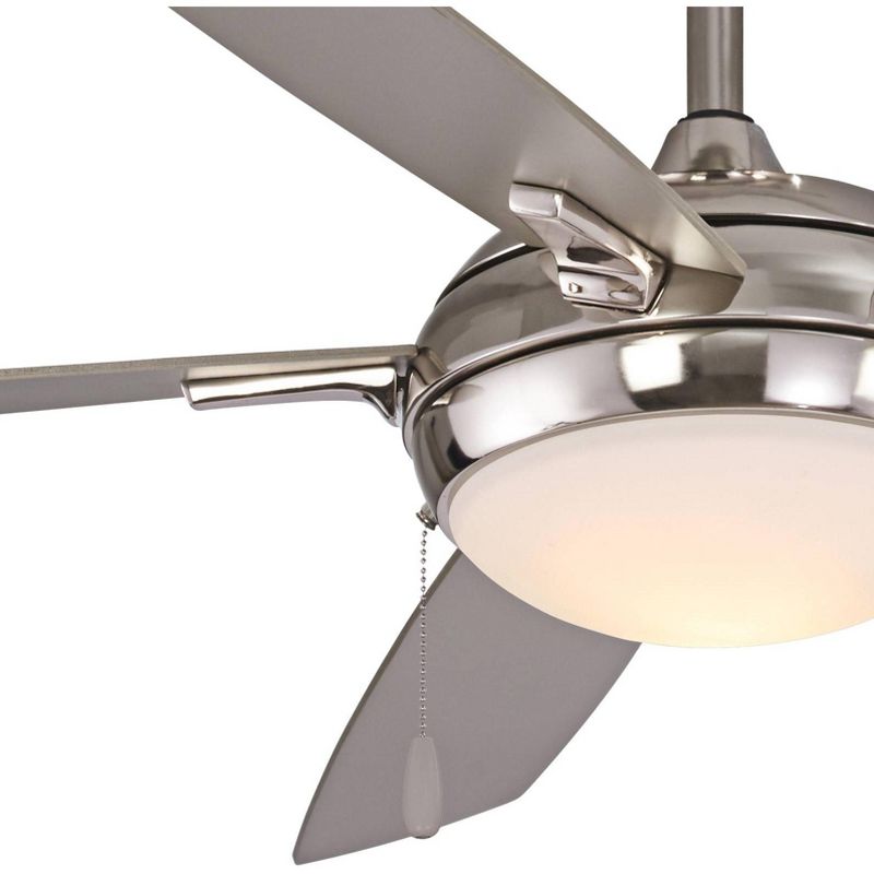 54" Minka Aire Lun-Aire Brushed Nickel Pull Chain LED Ceiling Fan