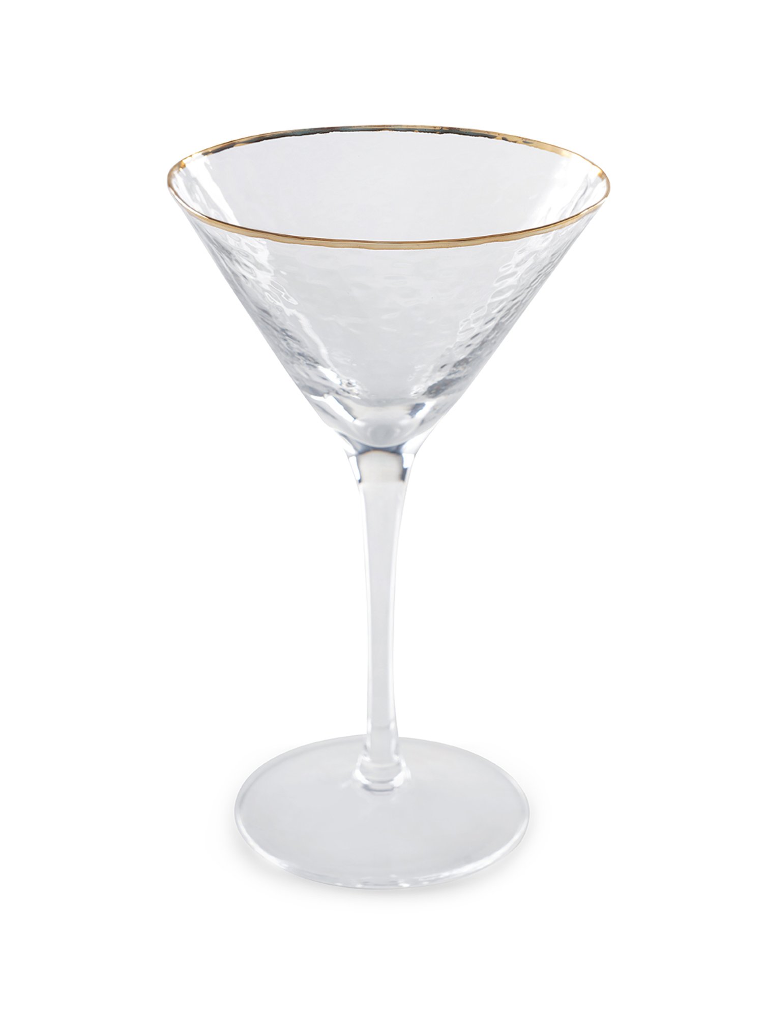 Pure Home and Living Transparent Glass Textured Martini Glasses