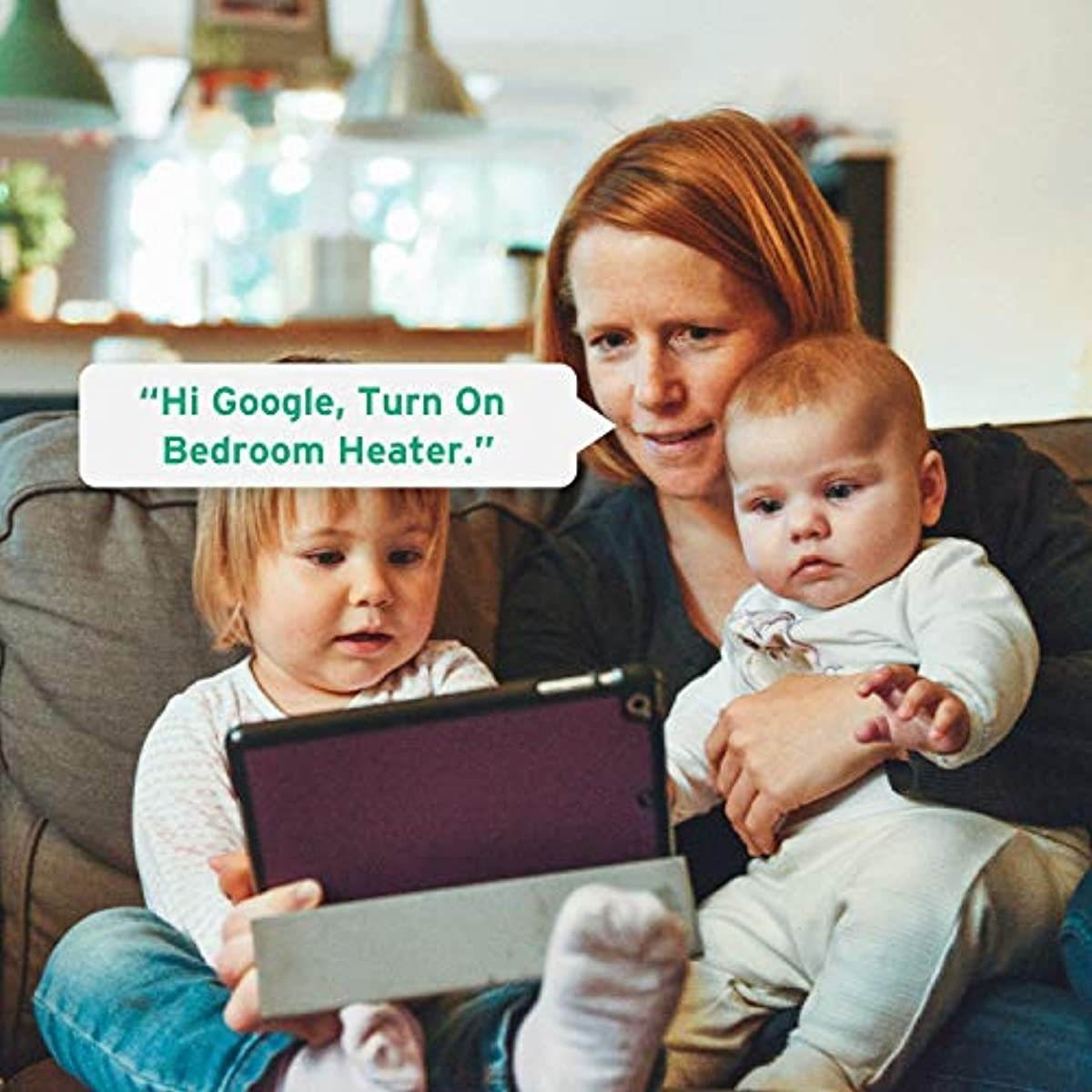 Etekcity ESW15 WiFi Energy Monitoring Smart Plug, Works with Alexa and Google Home, Compact Size, 15 Amp, White, 2 Pack