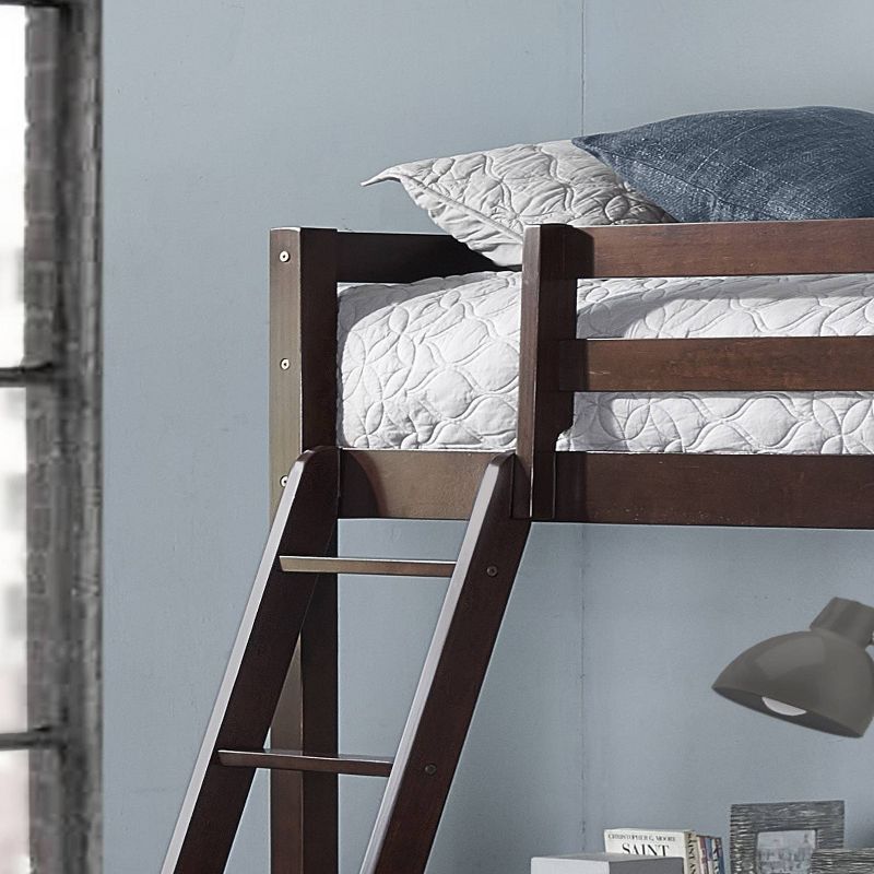 Kids' Twin Caspian Study Loft with Chair and Hanging Nightstand Chocolate - Hillsdale Furniture
