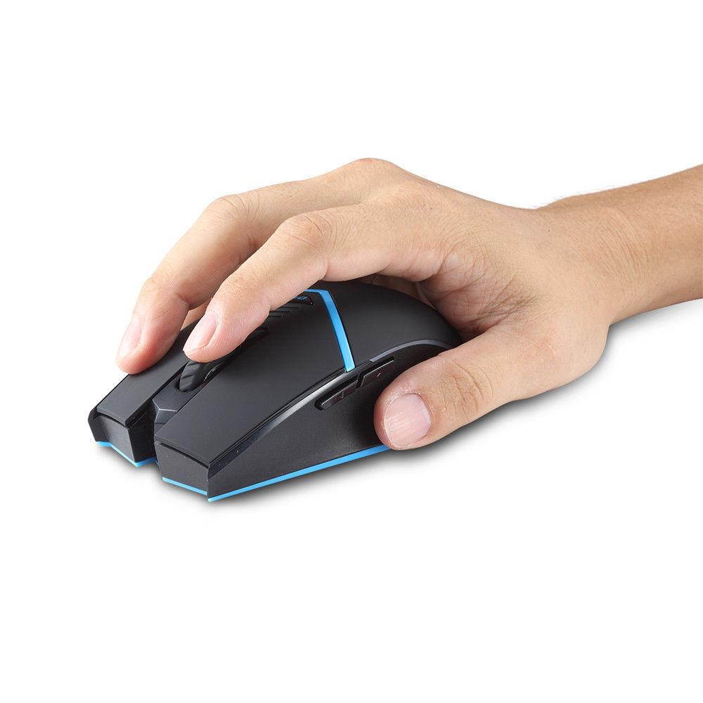 Zelotes F12 2400DPI Wireless Gaming Mouse LED Optical Mouse Mice For PC Laptop