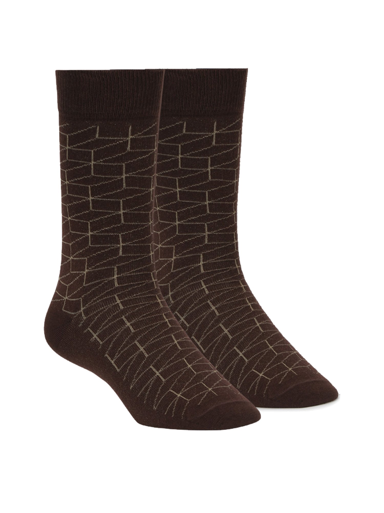 Sokker Brown Geometric Socks