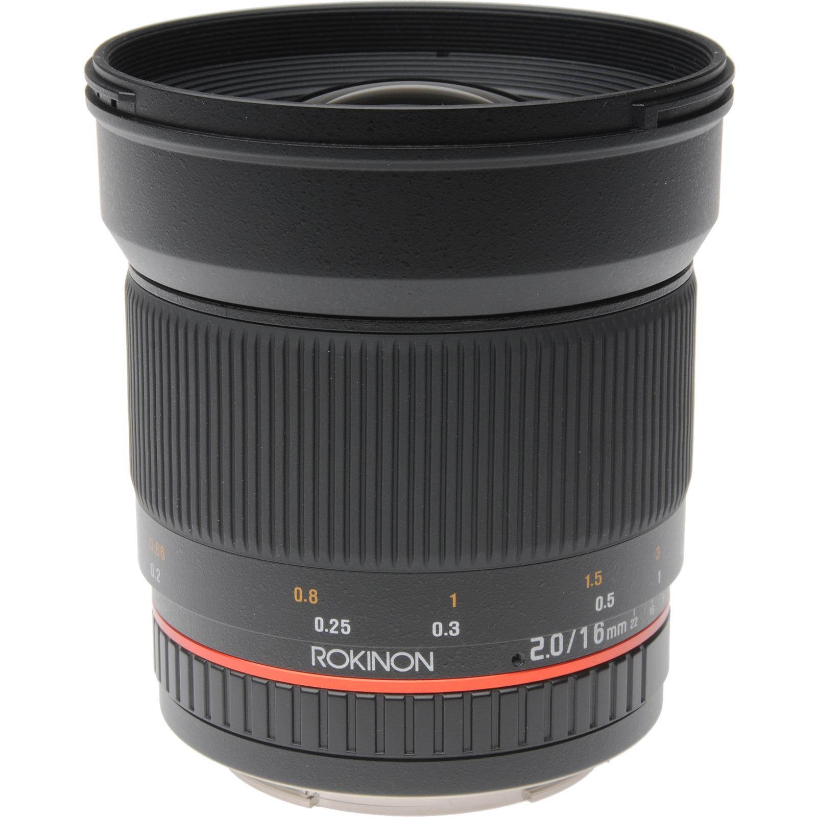 Rokinon 16mm F/2.0 ED AS UMC CS Lens for Sony E (NEX) Mount Cameras #16M-E