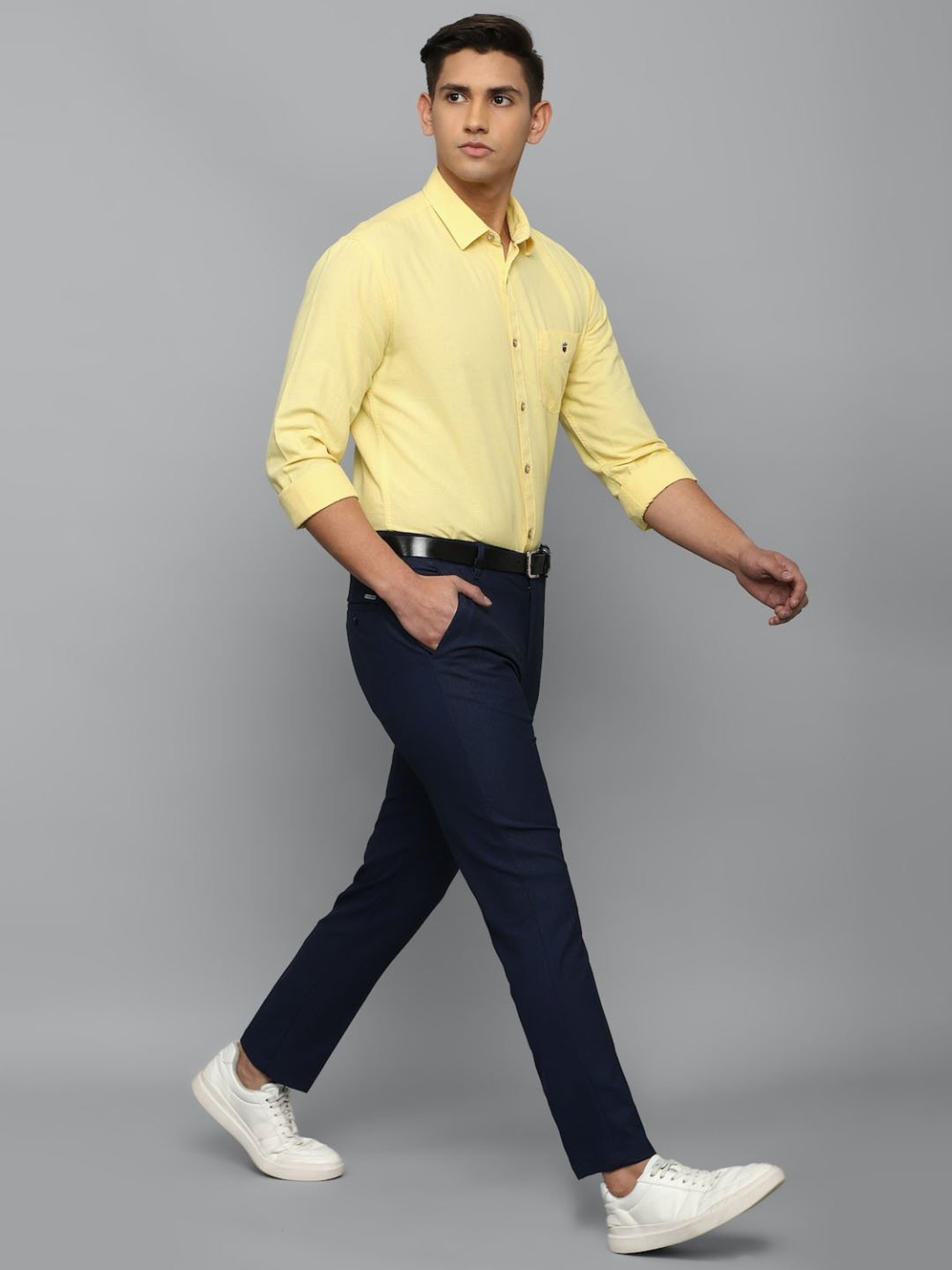 Louis Philippe Sport Yellow Slim Fit Shirt