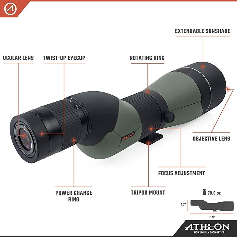 Argos HD 20-60x85 Spotting Scope - Straight, Green/Black